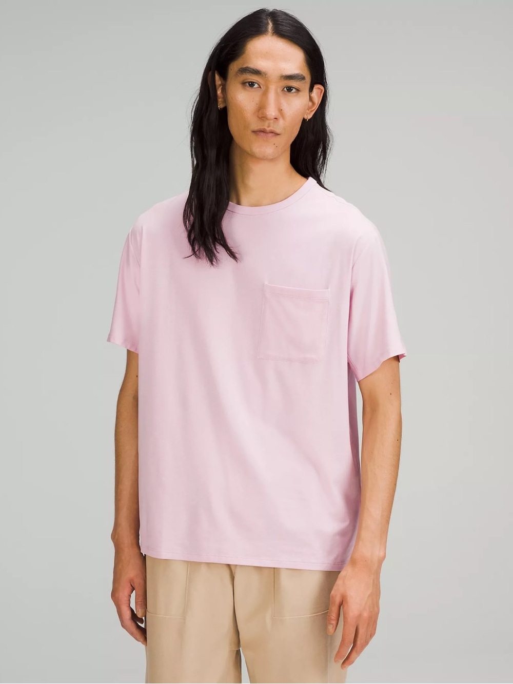 Lululemon Unisex Men's Pocket Crewneck T-Shirt - Light Pink Size L/XL
